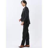 超光沢ウール混ストレッチ スリムフィット 2ボタン3ピーススーツ | TAKA-Q MEN | 詳細画像2 
