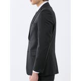 超光沢ウール混ストレッチ スリムフィット 2ボタン3ピーススーツ | TAKA-Q MEN | 詳細画像5 