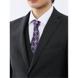 超光沢ウール混ストレッチ スリムフィット 2ボタン3ピーススーツ | TAKA-Q MEN | 詳細画像7 