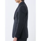 超光沢ウール混ストレッチ スリムフィット 2ボタン3ピーススーツ | TAKA-Q MEN | 詳細画像5 