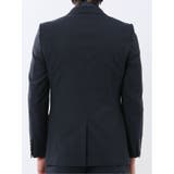 超光沢ウール混ストレッチ スリムフィット 2ボタン3ピーススーツ | TAKA-Q MEN | 詳細画像6 