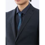 超光沢ウール混ストレッチ スリムフィット 2ボタン3ピーススーツ | TAKA-Q MEN | 詳細画像7 
