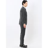 SUPER140'S レギュラーフィット 2ボタン 2ピース スーツ グレー | TAKA-Q MEN | 詳細画像4 