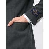 SUPER140'S レギュラーフィット 2ボタン 2ピース スーツ グレー | TAKA-Q MEN | 詳細画像9 