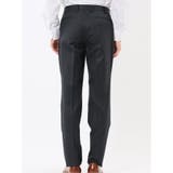 光沢ウール混 スリムフィット 2ボタン3ピーススーツ メランジ紺 | TAKA-Q MEN | 詳細画像13