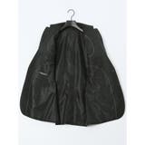 光沢ウール混 スリムフィット 2ボタン3ピーススーツ シャドーストライプ黒 | TAKA-Q MEN | 詳細画像10