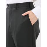 光沢ウール混 スリムフィット 2ボタン3ピーススーツ シャドーストライプ黒 | TAKA-Q MEN | 詳細画像15