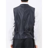 光沢ウール混 レギュラーフィット 2ボタン3ピーススーツ ツイル紺 | TAKA-Q MEN | 詳細画像11