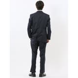 光沢ウール混 レギュラーフィット 2ボタン3ピーススーツ ツイル紺 | TAKA-Q MEN | 詳細画像3