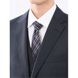 光沢ウール混 レギュラーフィット 2ボタン3ピーススーツ ツイル紺 | TAKA-Q MEN | 詳細画像7