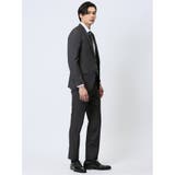 ストレッチウォッシャブル スリムフィット 2ボタン2ピーススーツ 組織グレー | TAKA-Q MEN | 詳細画像4