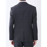 Woolen Tec On スリムフィット 2ボタン2ピーススーツ チェック紺 | TAKA-Q MEN | 詳細画像7 