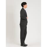 軽量ストレッチ レギュラーフィット 2ボタン2ピーススーツ ストライプ黒 | TAKA-Q MEN | 詳細画像4