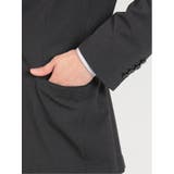 軽量ストレッチ レギュラーフィット 2ボタン2ピーススーツ ストライプ黒 | TAKA-Q MEN | 詳細画像9