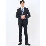 75紺 | ストレッチウォッシャブル スリムフィット 2ボタン2ピーススーツ 組織紺 | TAKA-Q MEN
