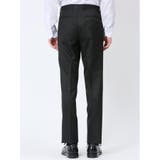 光沢ウール混 スリムフィット 2ボタン3ピーススーツ 千鳥黒 | TAKA-Q MEN | 詳細画像12 