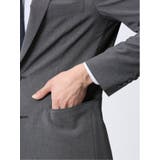 ストレッチウォッシャブル スリムフィット 2ボタン2ピーススーツ 無地グレー | TAKA-Q MEN | 詳細画像8 