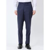 光沢ウール混 レギュラーフィット 2ボタン3ピーススーツ 組織紺 | TAKA-Q MEN | 詳細画像11 