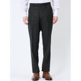 光沢ウール混 レギュラーフィット 2ボタン3ピーススーツ ストライプ黒 | TAKA-Q MEN | 詳細画像11