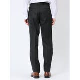 光沢ウール混 レギュラーフィット 2ボタン3ピーススーツ ストライプ黒 | TAKA-Q MEN | 詳細画像12