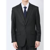 光沢ウール混 レギュラーフィット 2ボタン3ピーススーツ ストライプ黒 | TAKA-Q MEN | 詳細画像4