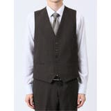 Woolen Tec On スリムフィット 2ボタン3ピーススーツ 組織茶 | TAKA-Q MEN | 詳細画像9