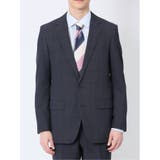 ストレッチウォッシャブル スリムフィット 2ボタン2ピーススーツ チェック紺 | TAKA-Q MEN | 詳細画像5