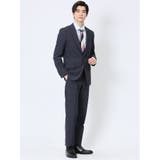 75紺 | ストレッチウォッシャブル スリムフィット 2ボタン2ピーススーツ チェック紺 | TAKA-Q MEN