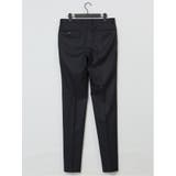 光沢ウール混 スリムフィット 2ボタン3ピーススーツ 組織紺 | TAKA-Q MEN | 詳細画像10