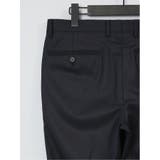 光沢ウール混 スリムフィット 2ボタン3ピーススーツ 組織紺 | TAKA-Q MEN | 詳細画像12