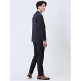 軽量ストレッチ レギュラーフィット 2ボタン2ピーススーツ ストライプ紺 | TAKA-Q MEN | 詳細画像4