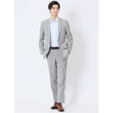 03ライトグレー | ストレッチウォッシャブル スリムフィット 2ボタン2ピーススーツ | TAKA-Q MEN