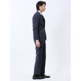 ストレッチウォッシャブル レギュラーフィット 2ボタン2ピーススーツ 組織青 | TAKA-Q MEN | 詳細画像4 