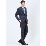 ストレッチウォッシャブル レギュラーフィット 2ボタン2ピーススーツ 組織青 | TAKA-Q MEN | 詳細画像5 