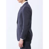 ストレッチウォッシャブル レギュラーフィット 2ボタン2ピーススーツ 組織青 | TAKA-Q MEN | 詳細画像7 