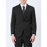 ストレッチウォッシャブル スリムフィット 2ボタン3ピーススーツ ストライプ黒 | TAKA-Q MEN | 詳細画像4