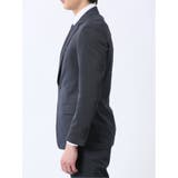 ストレッチウォッシャブル スリムフィット 2ボタン2ピーススーツ ストライプ紺 | TAKA-Q MEN | 詳細画像6