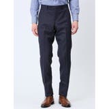 光沢ウール混 スリムフィット 2ボタン3ピーススーツ シャドーストライプ紺 | TAKA-Q MEN | 詳細画像11