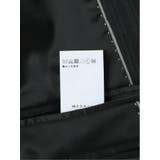 光沢ウール混 スリムフィット 2ボタン3ピーススーツ シャドーストライプ黒 | TAKA-Q MEN | 詳細画像15