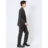 軽量ストレッチ レギュラーフィット 2ボタン2ピーススーツ 千鳥黒 | TAKA-Q MEN | 詳細画像4