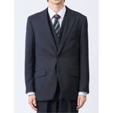 ストレッチウォッシャブル レギュラーフィット 2ボタン3ピーススーツ 組織紺 | TAKA-Q MEN | 詳細画像5