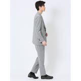 軽量ストレッチ レギュラーフィット 2ボタン2ピーススーツ 千鳥シロ×クロ | TAKA-Q MEN | 詳細画像4