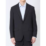 軽量メッシュ レギュラーフィット 2ボタン2ピーススーツ チェック紺 | TAKA-Q MEN | 詳細画像5