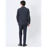 軽量メッシュ レギュラーフィット 2ボタン2ピーススーツ チェック青 | TAKA-Q MEN | 詳細画像3