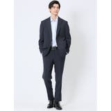 70青 | 軽量メッシュ レギュラーフィット 2ボタン2ピーススーツ チェック青 | TAKA-Q MEN