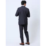 ウール混 スリムフィット 2ボタン2ピーススーツ 組織青 | TAKA-Q MEN | 詳細画像3