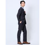 ウール混 スリムフィット 2ボタン2ピーススーツ 組織青 | TAKA-Q MEN | 詳細画像4