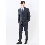 ストレッチウォッシャブル レギュラーフィット 2ボタン2ピーススーツ 組織紺 | TAKA-Q MEN | 詳細画像1 