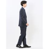 ストレッチウォッシャブル レギュラーフィット 2ボタン2ピーススーツ 組織紺 | TAKA-Q MEN | 詳細画像4 