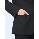 ウール混 レギュラーフィット 2ボタン2ピーススーツ シャドーストライプ黒 | TAKA-Q MEN | 詳細画像9 